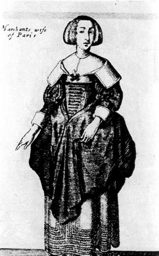 266. Жена парижского купца. Простая одежда, согласно эдикту 1633 года, лишена всяких украшений. 