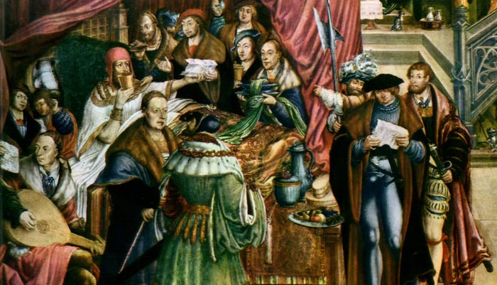 VII. ГансВертингер, прозванный Швабмалер, Король Александр и его врач Филипп. 1517г. Национальная галерея, Прага. 